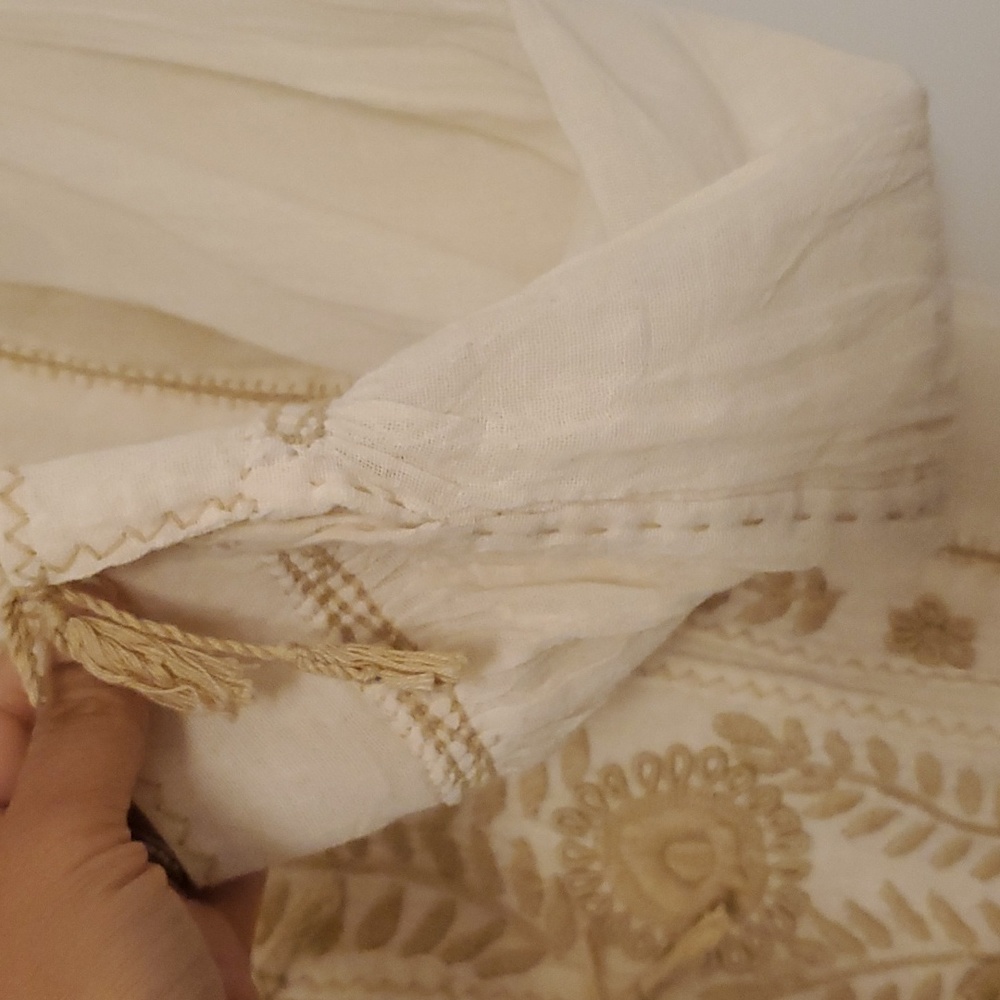 Vintage Mexican Jacket Tunic Embroidered Handmade - image 5